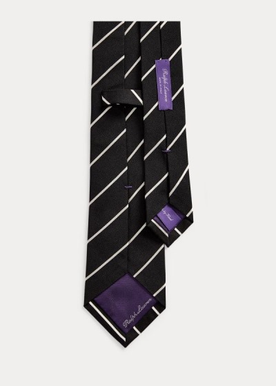 Men's Ralph Lauren Striped Silk Faille Ties | 085439AVG